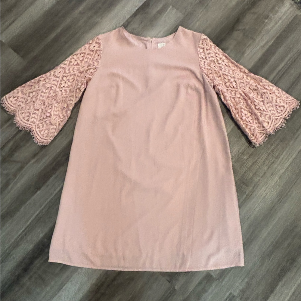 New Day Women’s Blush Pink Dress With Lace Sleeves - Size XXL